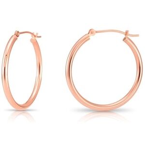 New Liv Oliver 18k Rose Gold plated Hoop Earrings